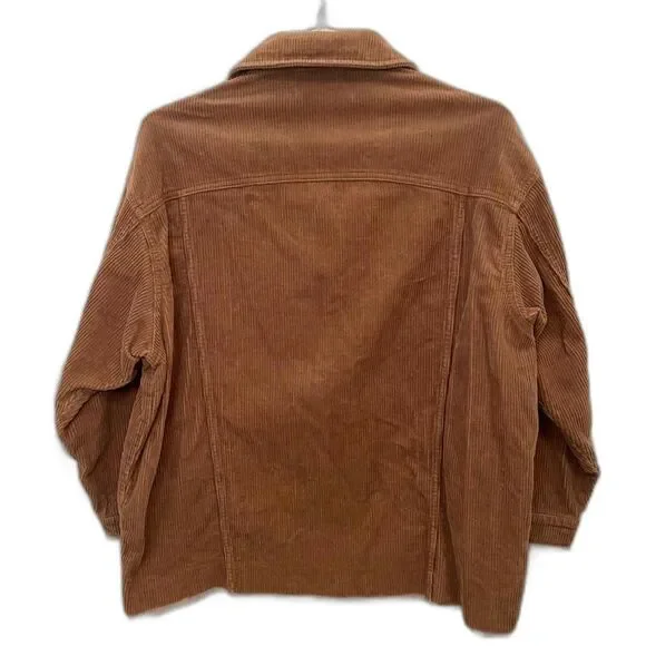 Zara Corduroy Jacket Brown Women’s Size Small - Picture 2 of 6